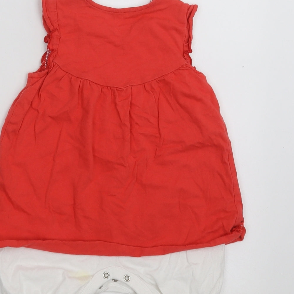 Nutmeg Girls Pink Floral  Romper Outfit/Set Size 6-9 Months