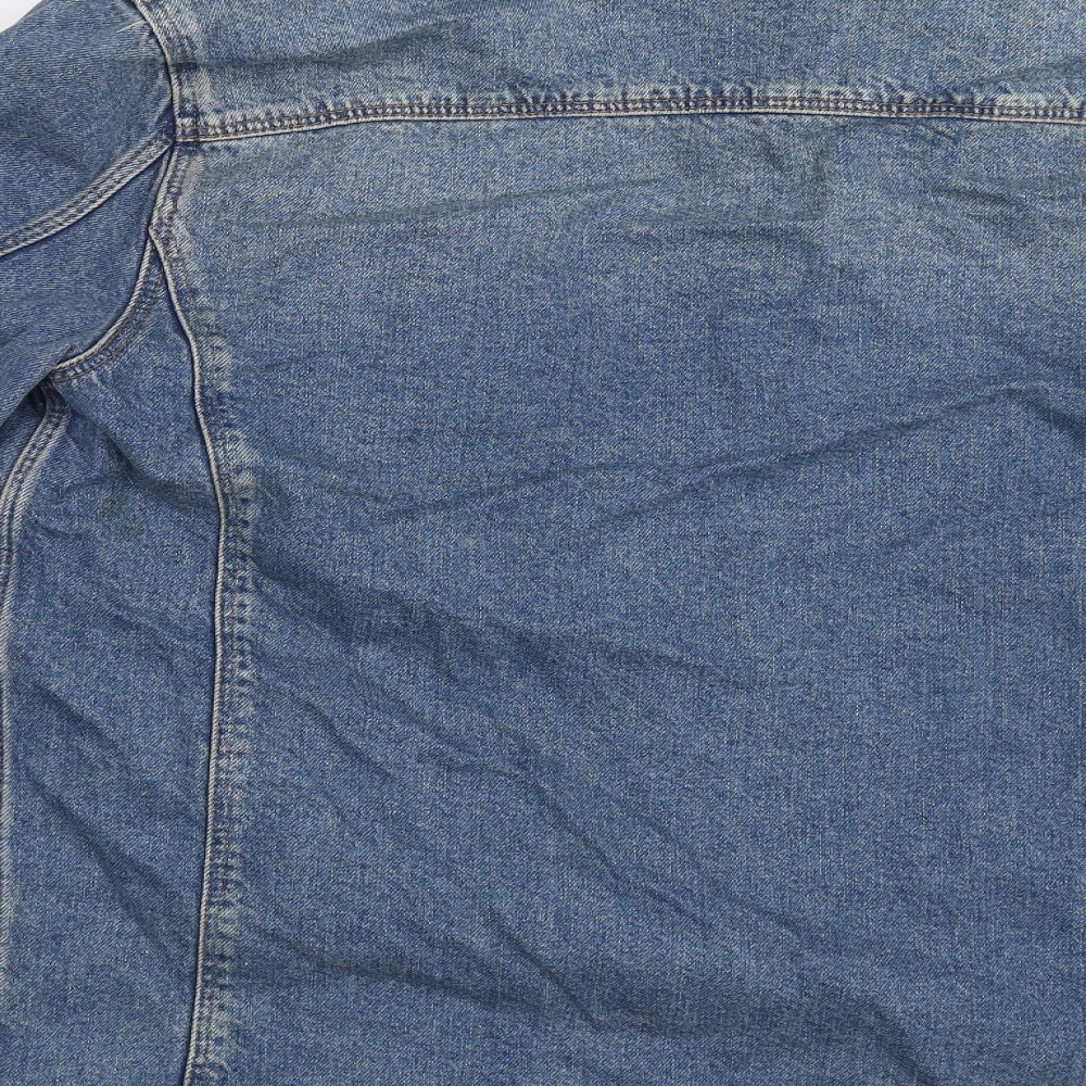 Topman Mens Blue  Denim Jacket  Size S  - fleece lined