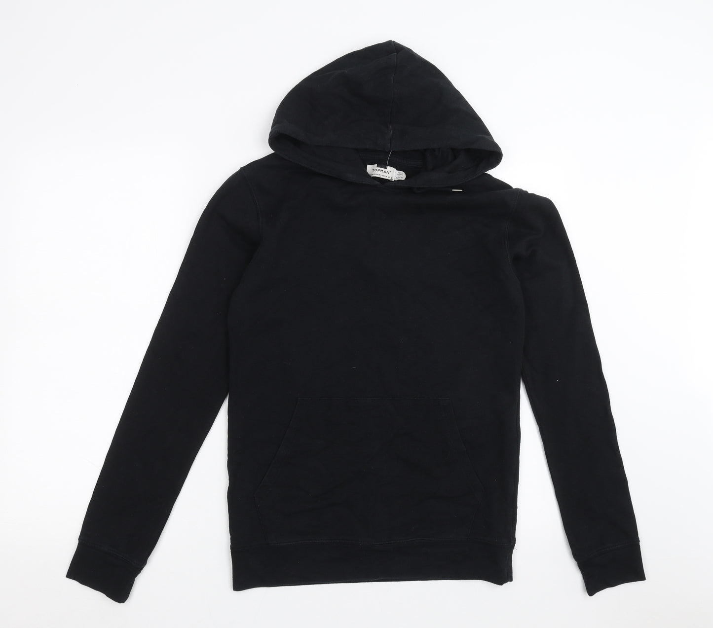 Topman Mens Black   Pullover Hoodie Size M