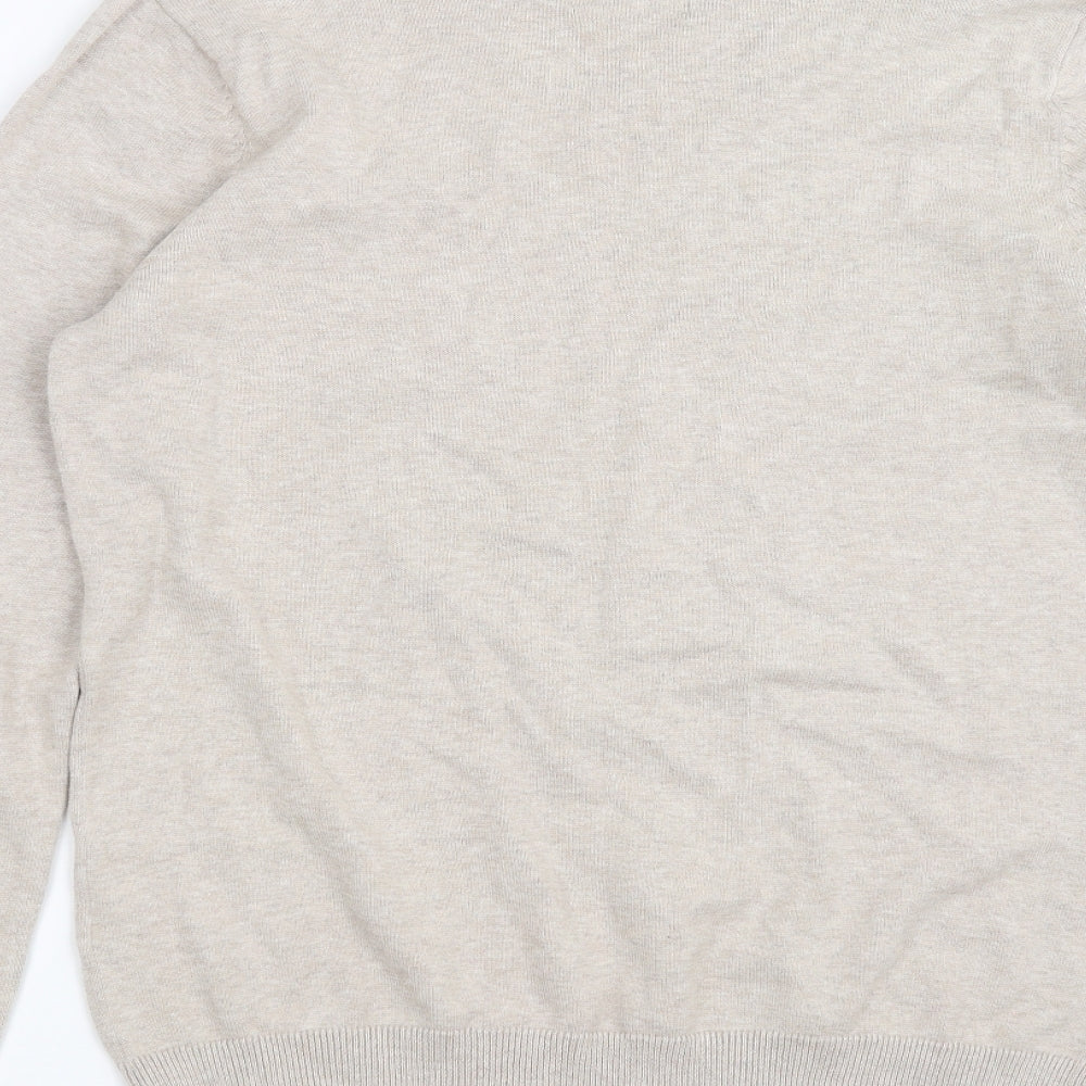 Topman Mens Beige  Knit Pullover Jumper Size M