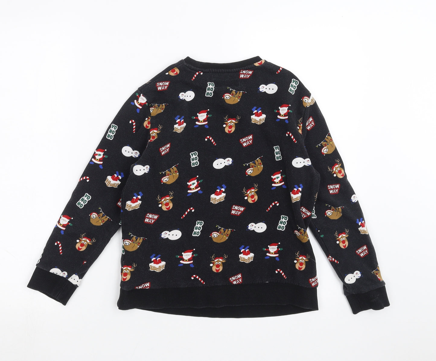 NEXT Boys Black   Pullover Sweatshirt Size 9 Years  - Christmas