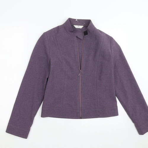 Essentials Womens Purple   Jacket Suit Jacket Size 10