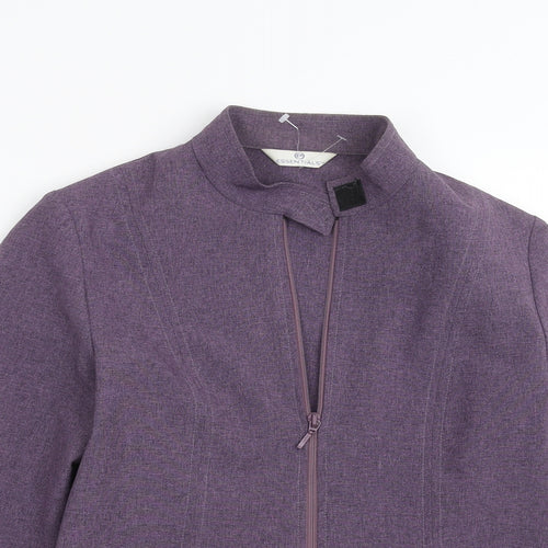 Essentials Womens Purple   Jacket Suit Jacket Size 10