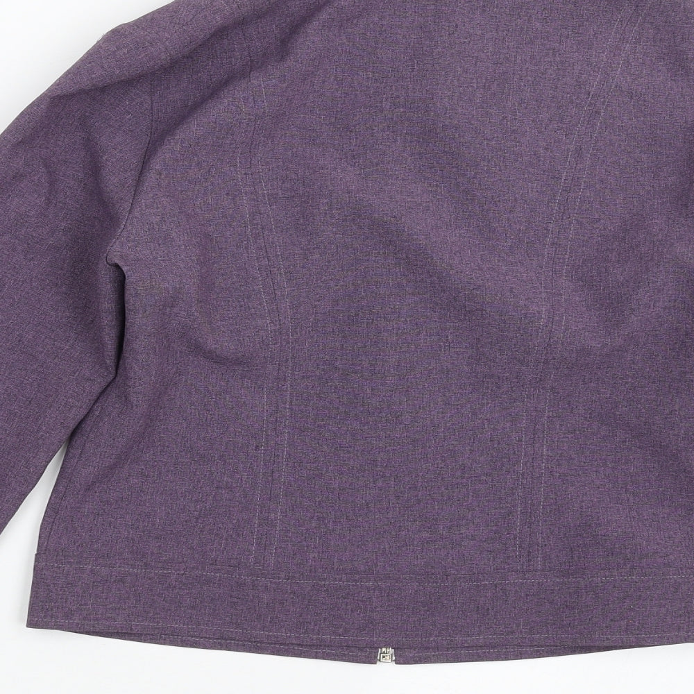 Essentials Womens Purple   Jacket Suit Jacket Size 10