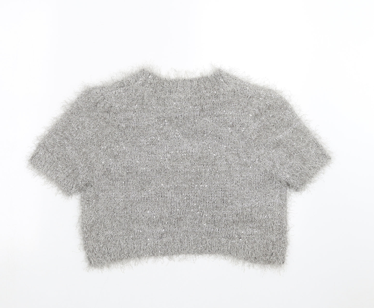 Peacocks Womens Silver   Cardigan Jumper Size M  - sequins