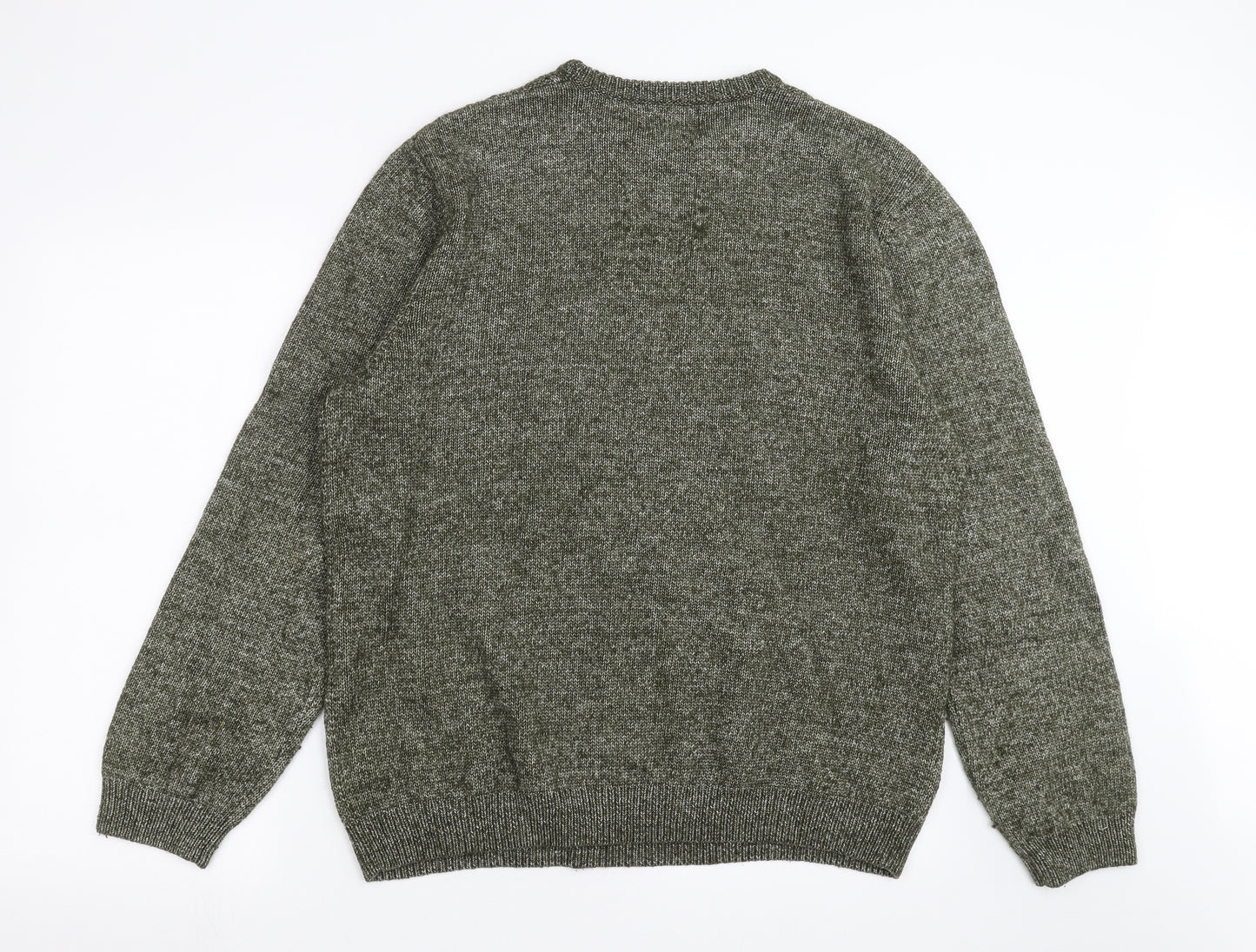 Marks and Spencer Mens Green  Knit Pullover Jumper Size XL