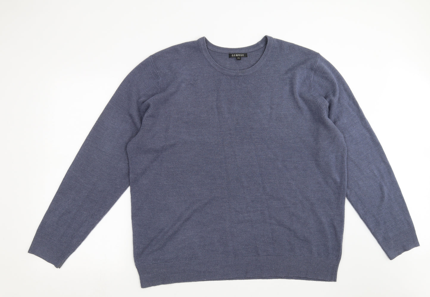 George Mens Blue  Knit Pullover Jumper Size 2XL