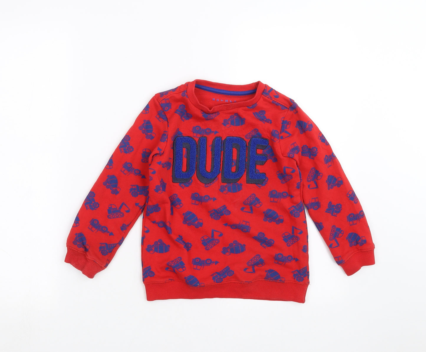 Nutmeg Boys Red   Pullover Sweatshirt Size 4-5 Years  - dude