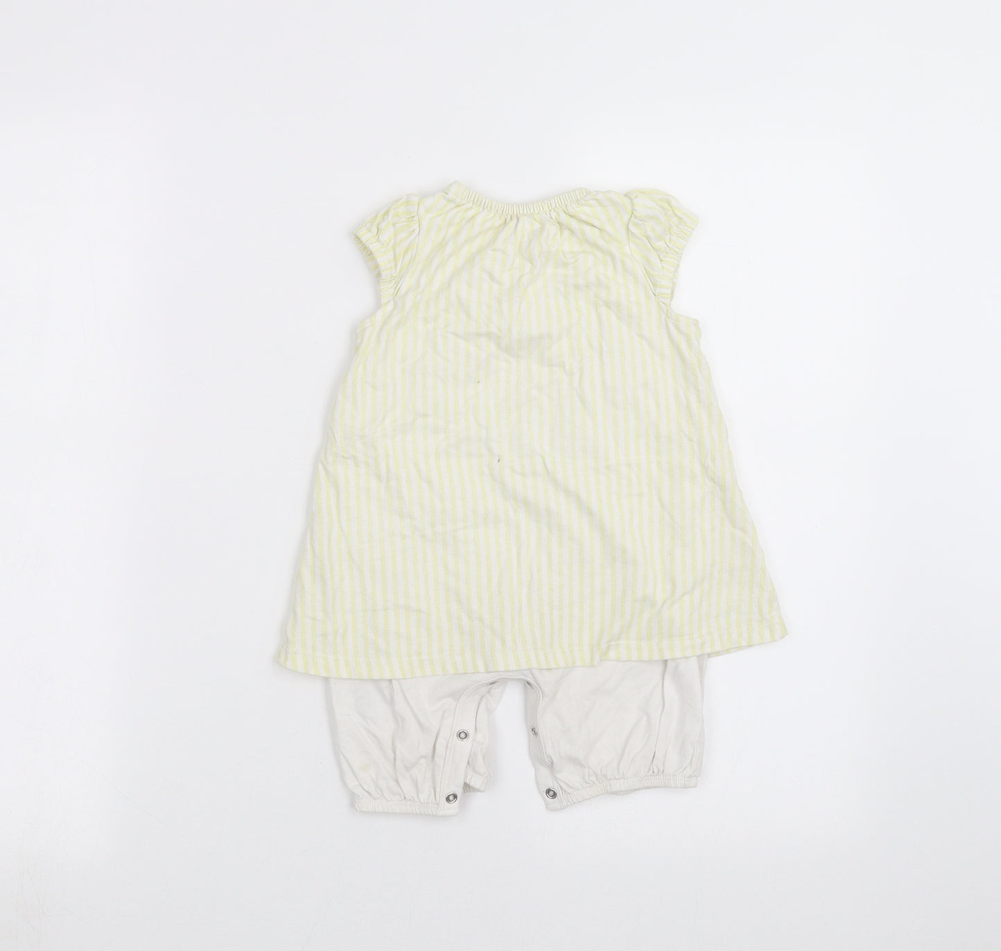 Nutmeg Girls Yellow Striped  Romper Outfit/Set Size 18-24 Months