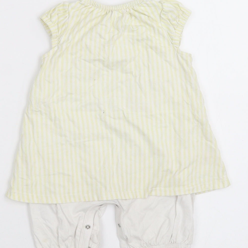 Nutmeg Girls Yellow Striped  Romper Outfit/Set Size 18-24 Months