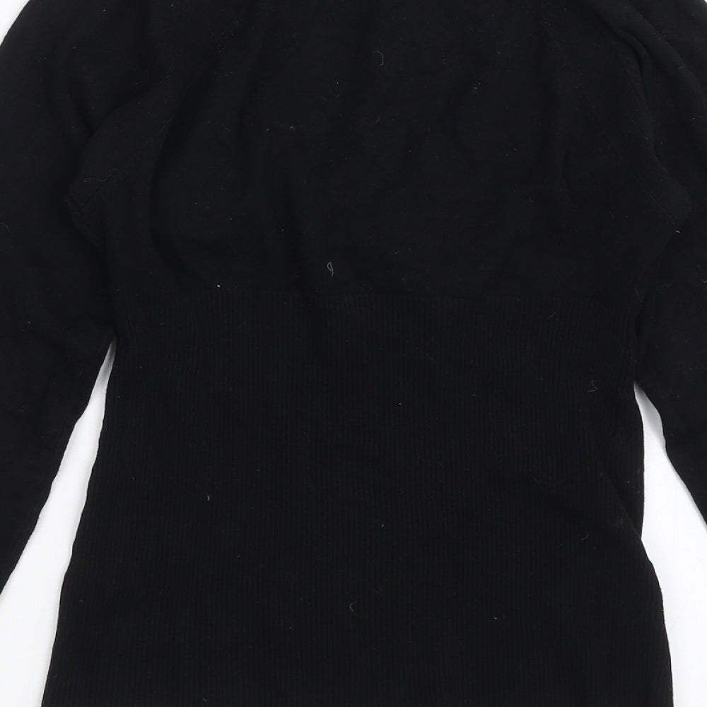 Star by Julien MacDonald Womens Black  Velour Pullover Jumper Size 10