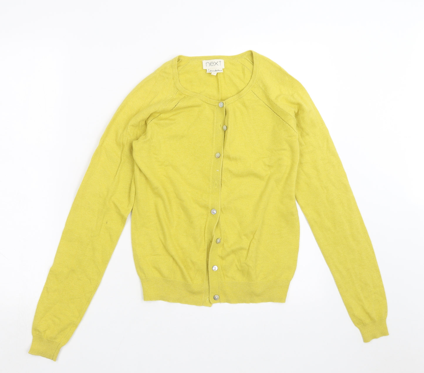 NEXT Womens Yellow  Knit Cardigan Jumper Size 8
