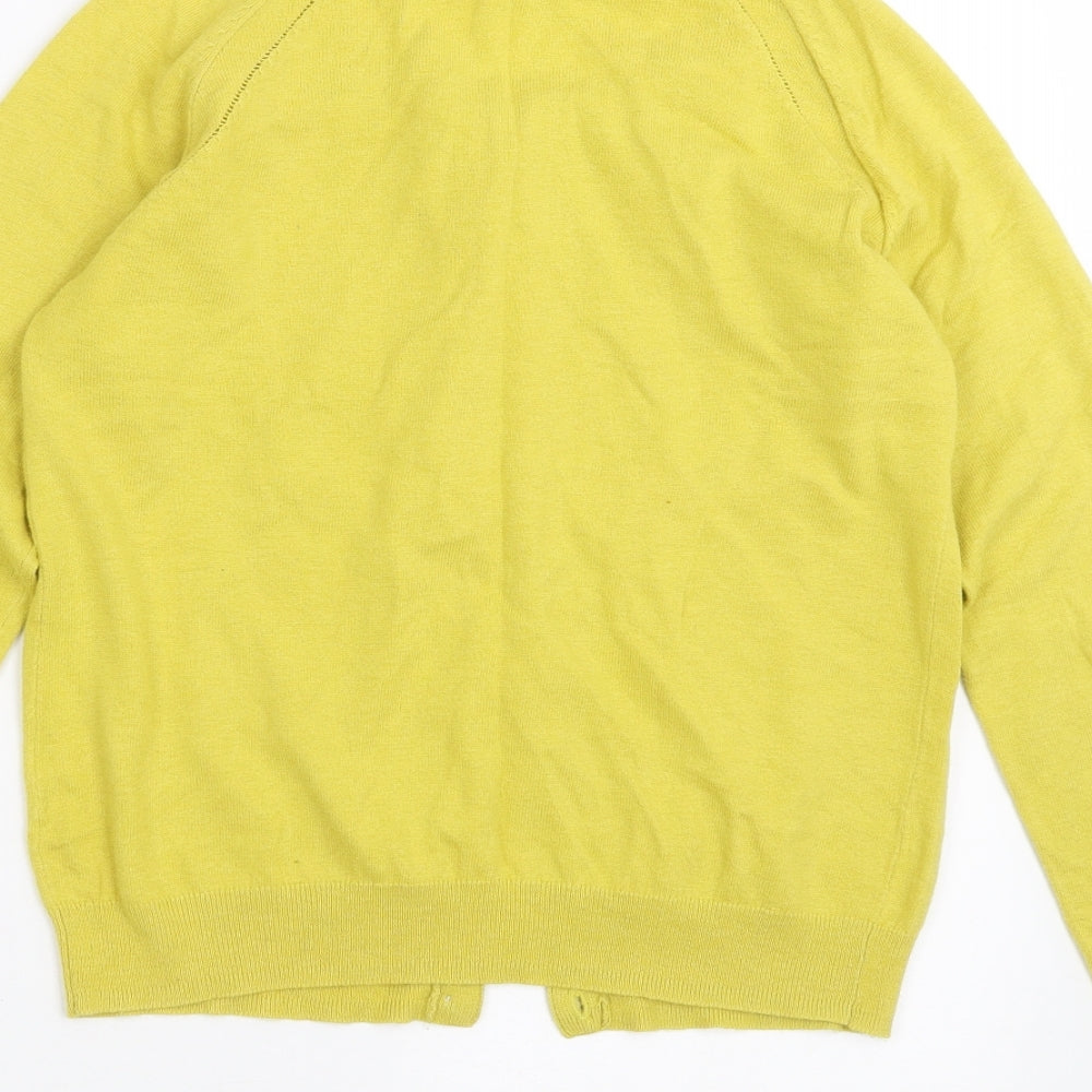 NEXT Womens Yellow  Knit Cardigan Jumper Size 8