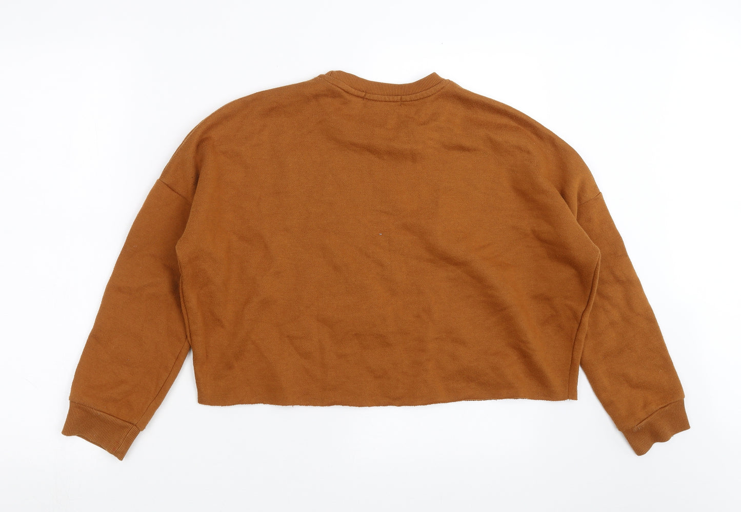 Primark Womens Brown   Pullover Sweatshirt Size 2XS  - choose kindness. cropped