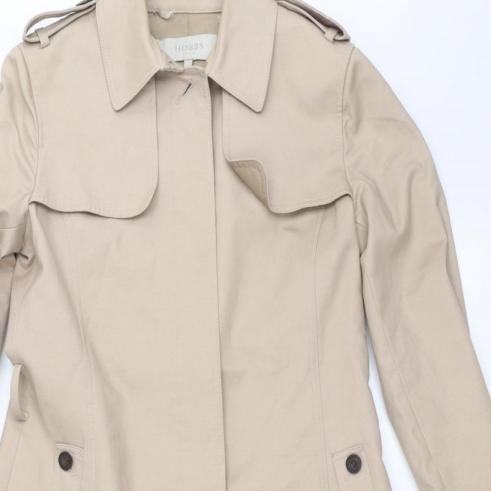 Hobbs Womens Beige   Trench Coat Coat Size 10