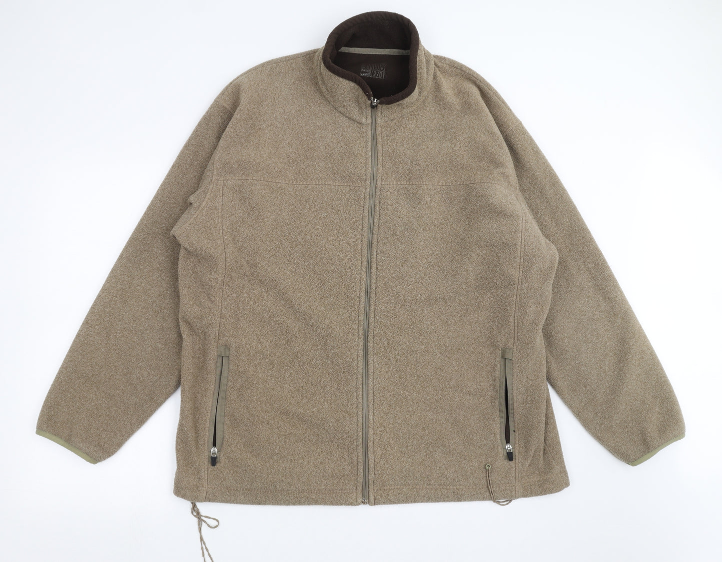 Marks and Spencer Mens Beige  Fleece Full Zip Jumper Size XL