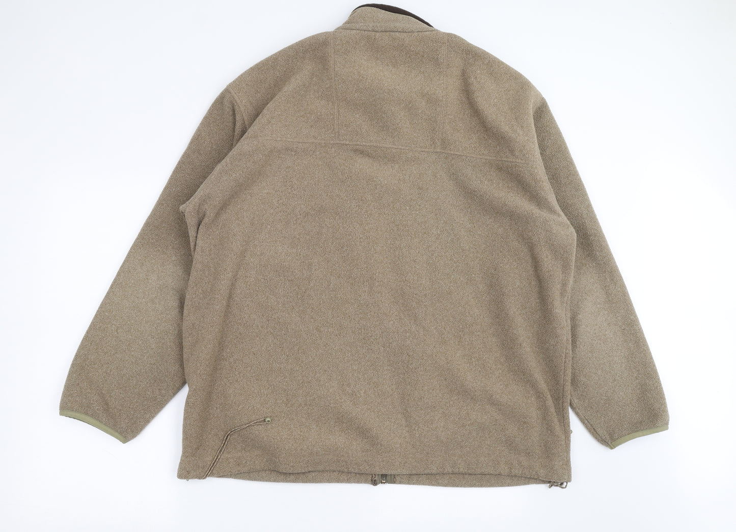 Marks and Spencer Mens Beige  Fleece Full Zip Jumper Size XL
