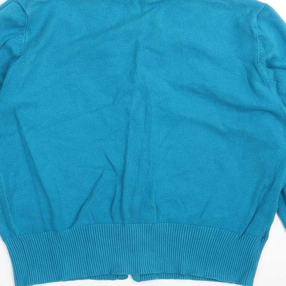 Papaya Womens Blue  Knit Cardigan Jumper Size 16