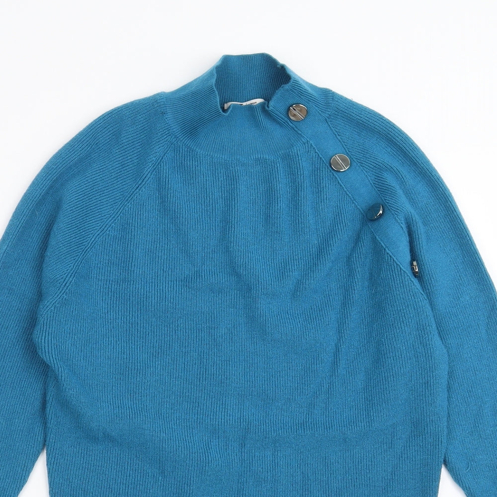 TU Womens Blue  Knit Pullover Jumper Size 10