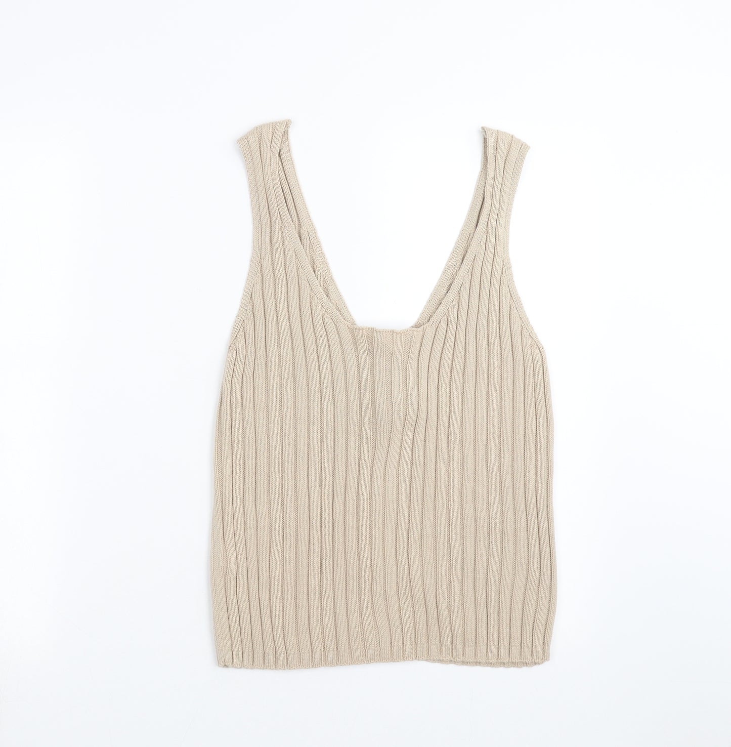 Primark Womens Beige  Knit Pullover Jumper Size L