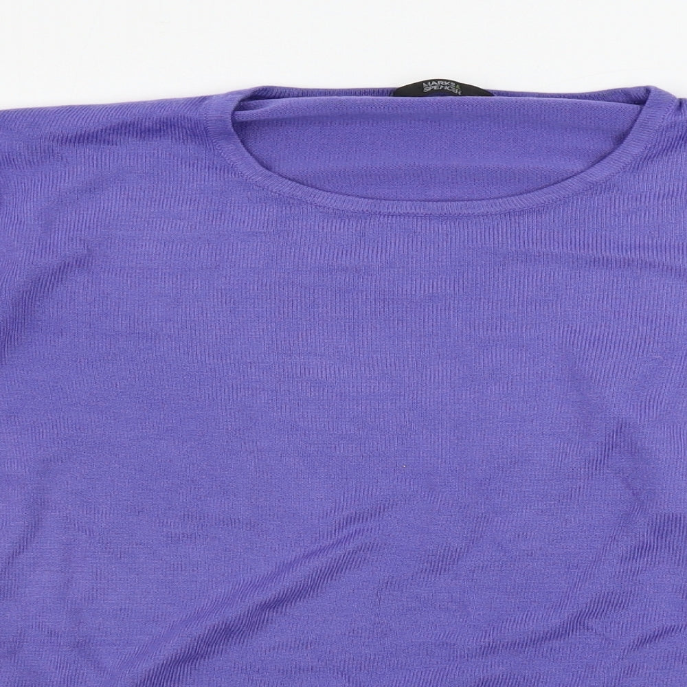 Marks and Spencer  Womens Blue   Basic T-Shirt Size 14