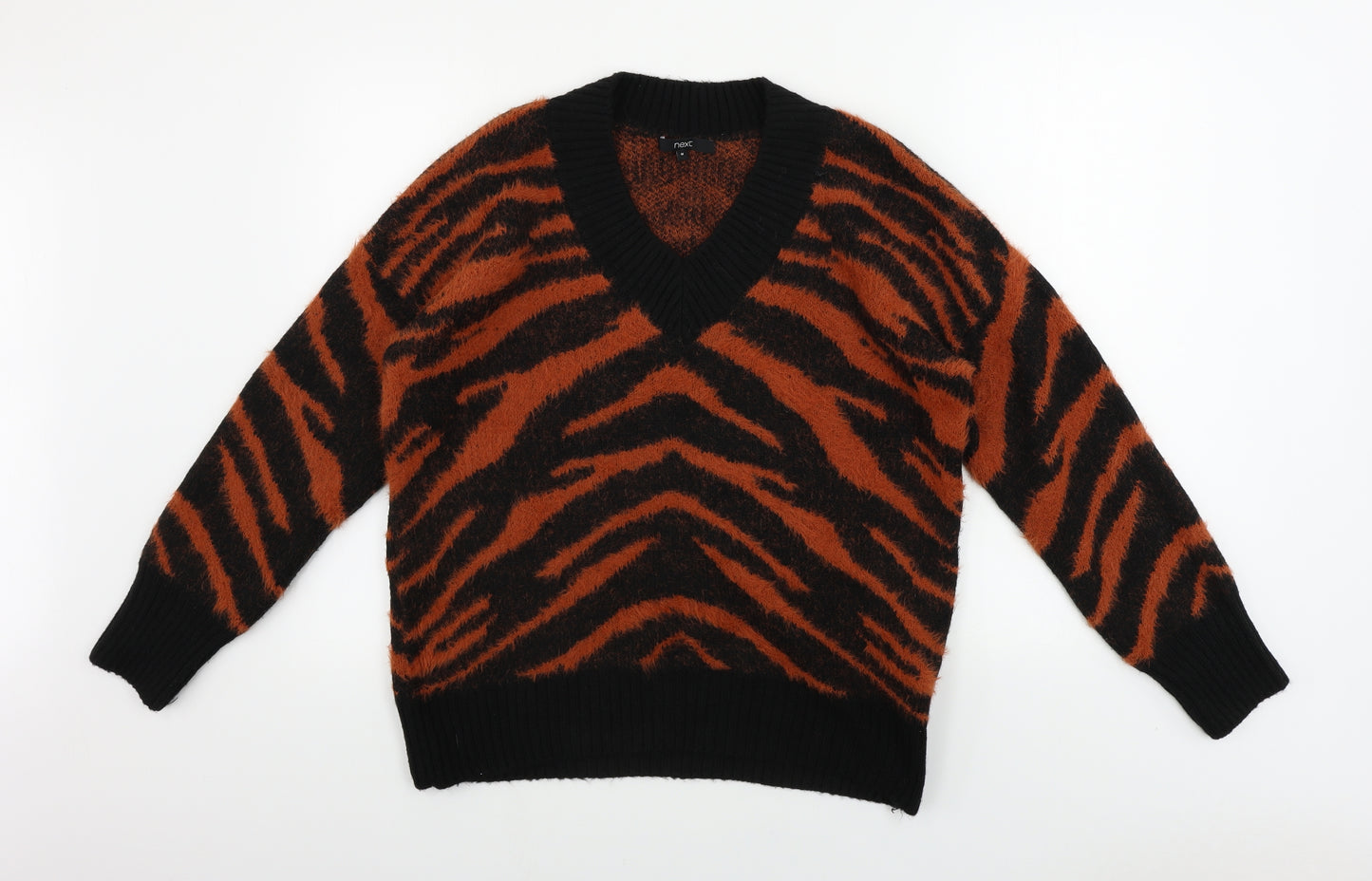 NEXT  Womens Black Animal Print  Pullover Jumper Size M