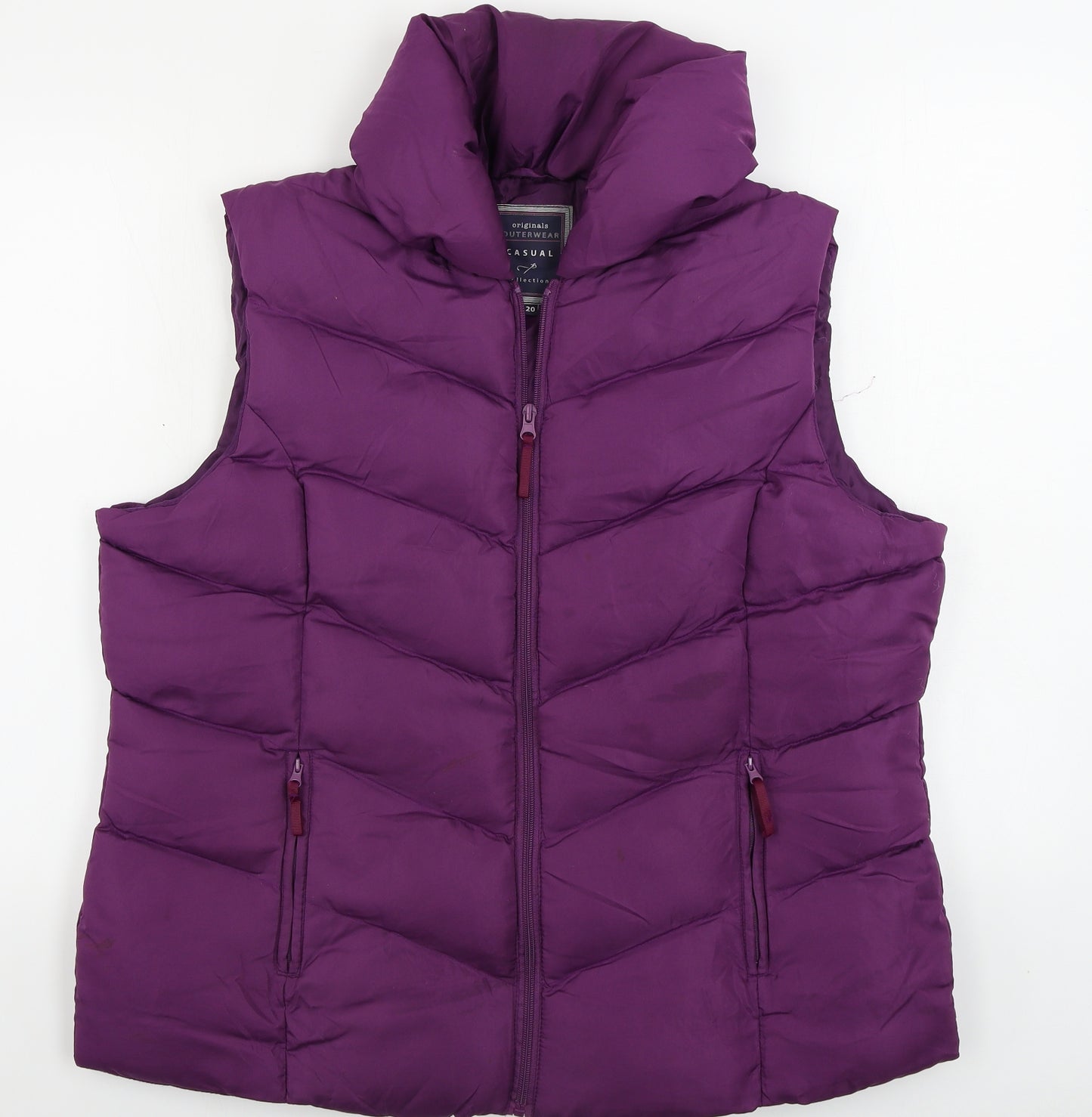originals  Womens Purple   Gilet Coat Size 20