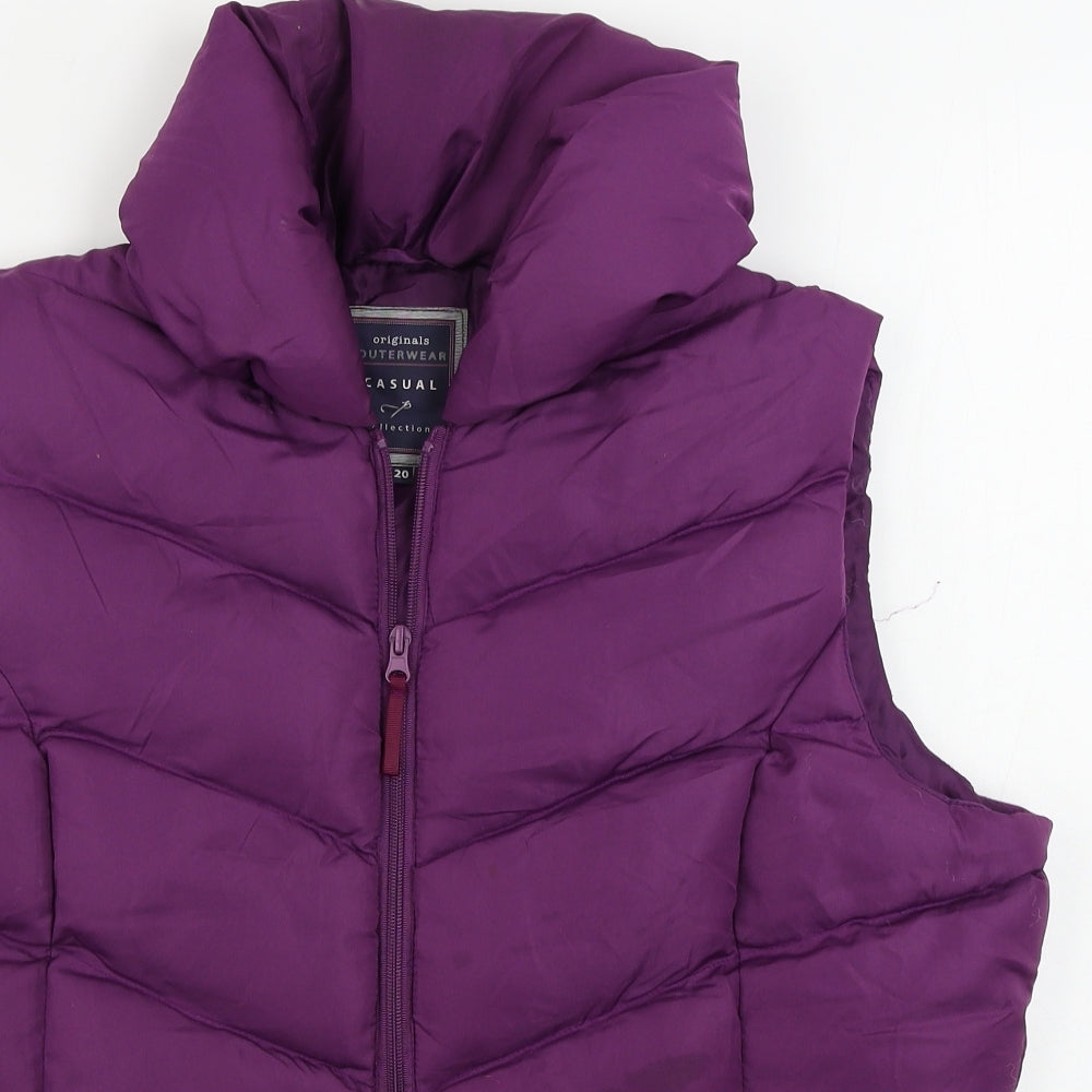 originals  Womens Purple   Gilet Coat Size 20