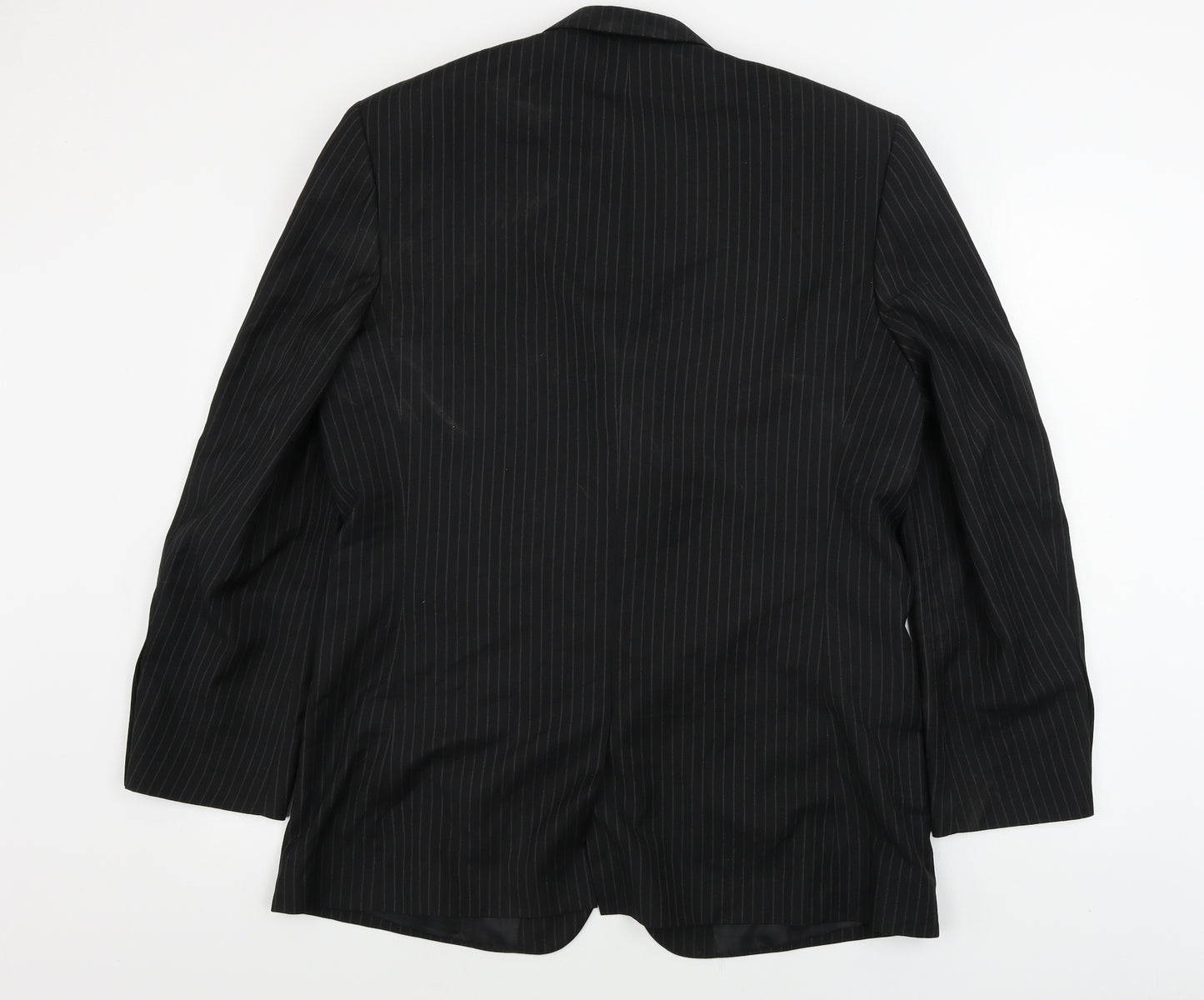 you Mens Black Striped  Jacket Blazer Size 42