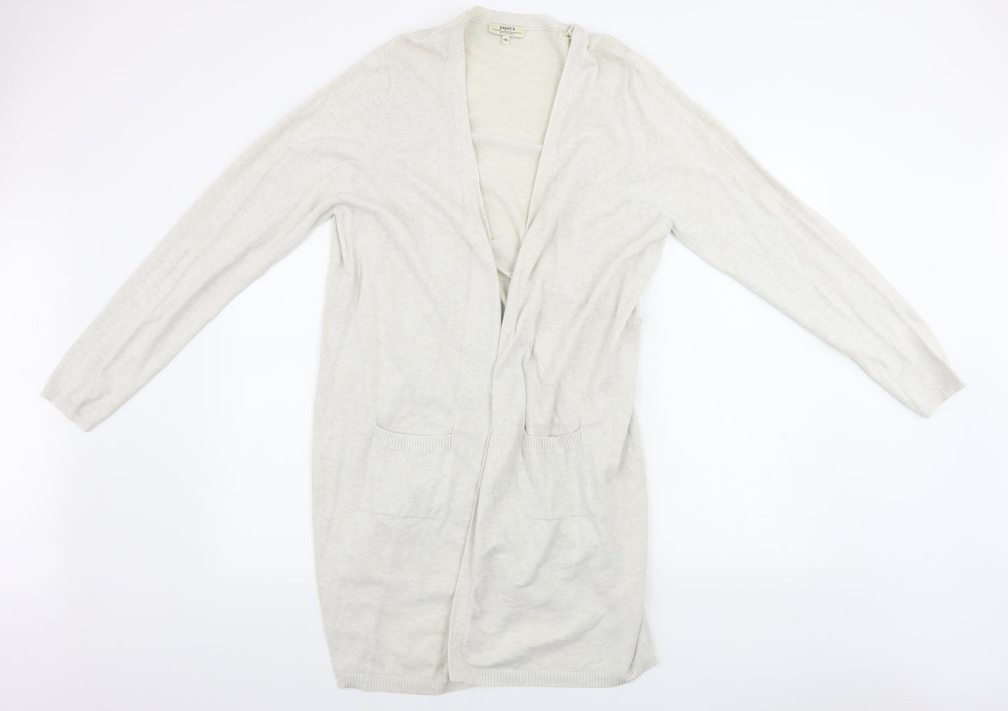 Papaya Womens Beige   Cardigan Jumper Size 18