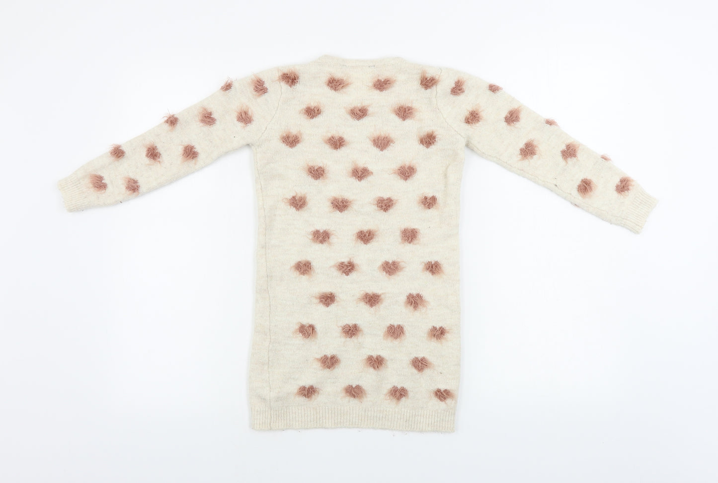 George  Girls Black Polka Dot  A-Line  Size 6-7 Years