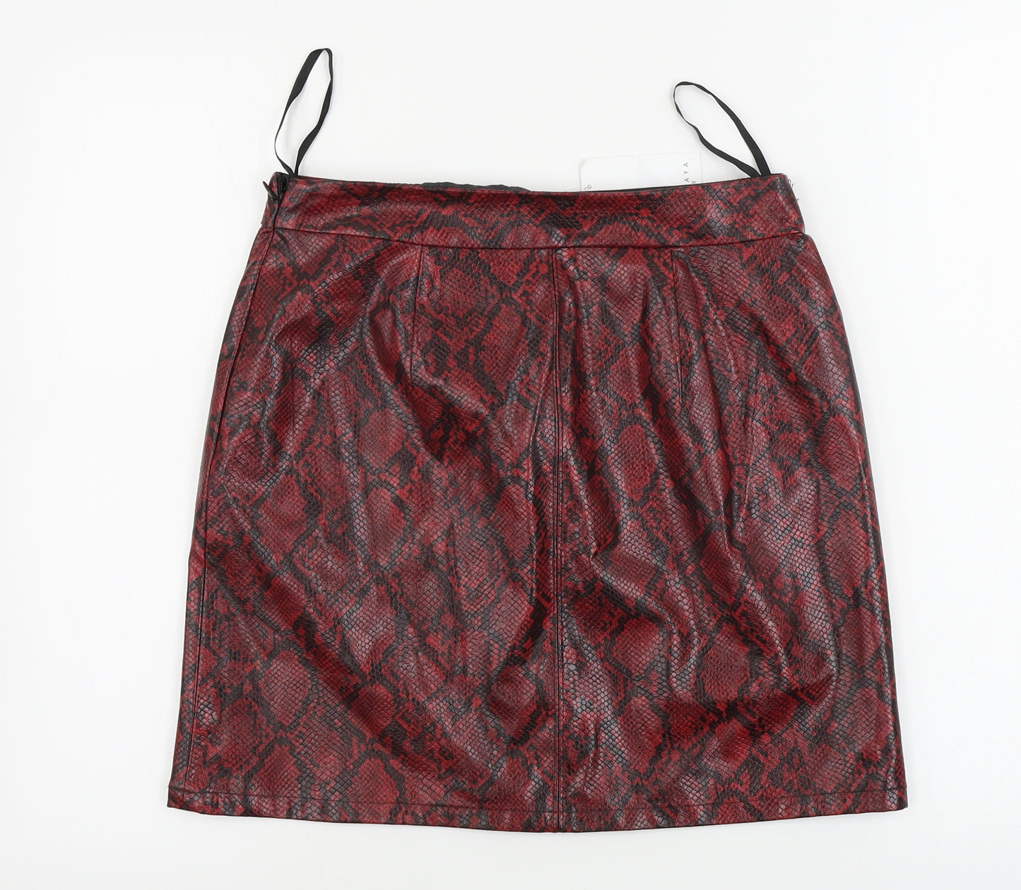 Papaya  Womens Red Animal Print  A-Line Skirt Size 10