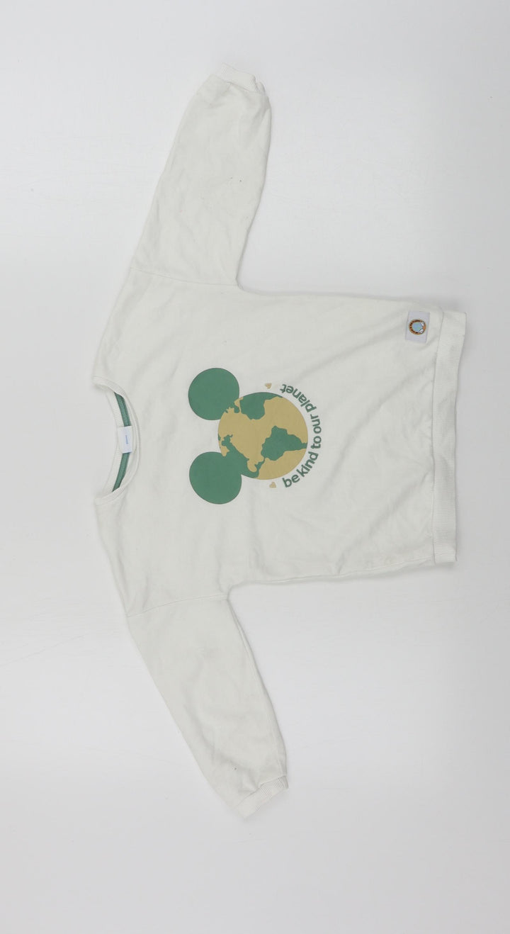 Disney Girls White Pullover Jumper Size 4-5 Years