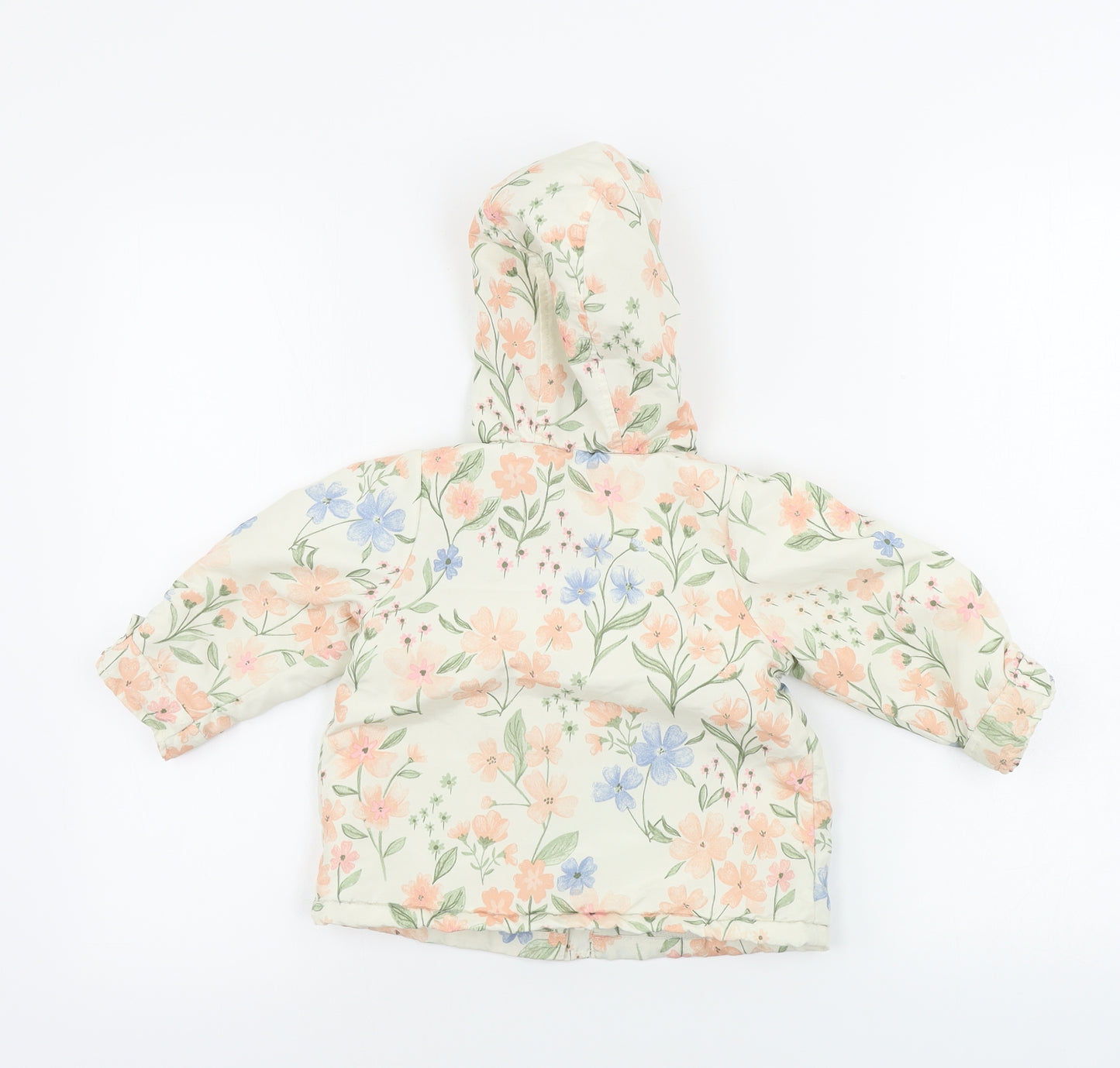 George  Girls Beige Floral  Jacket  Size 12-18 Months