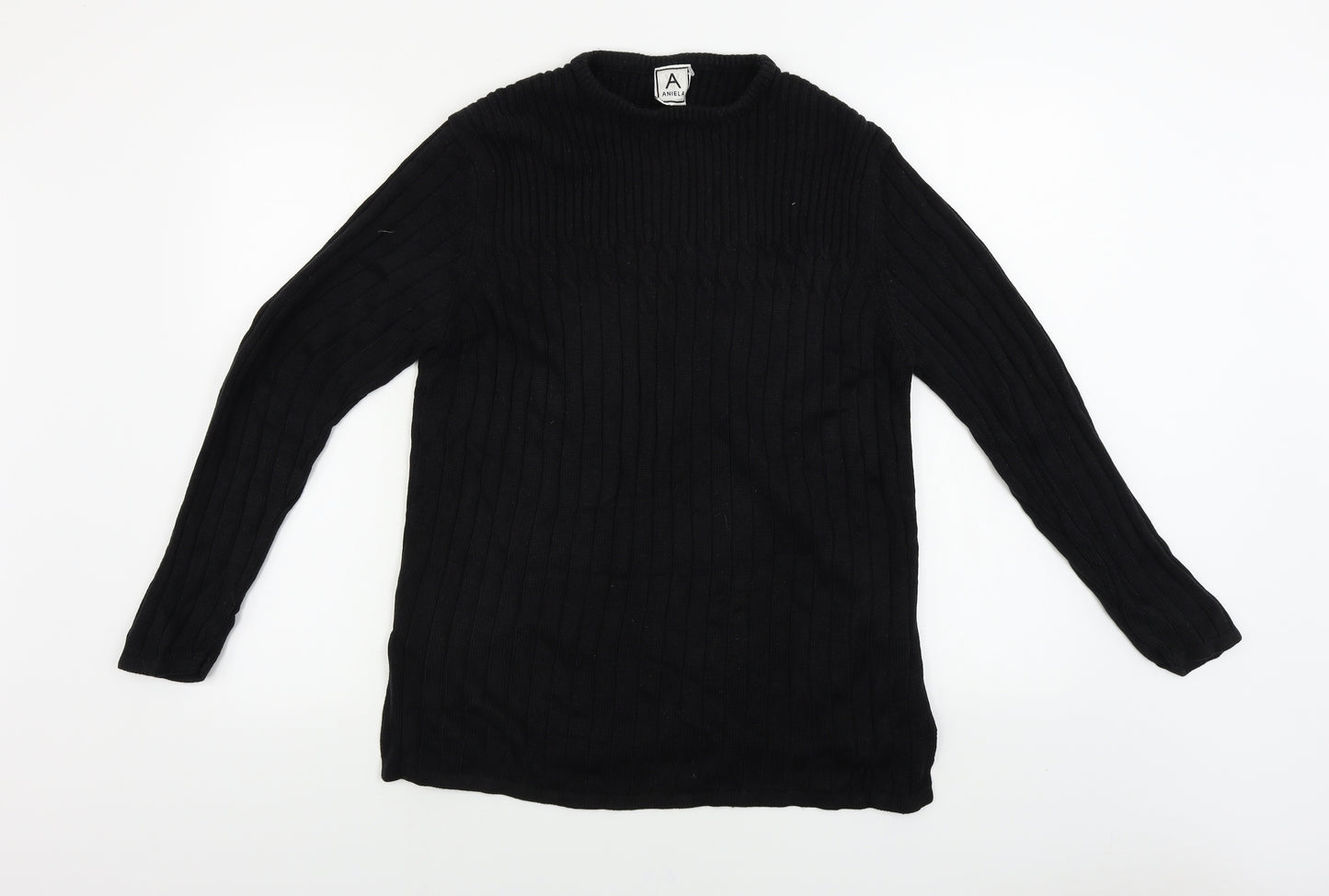 Aniela  Womens Black   Pullover Jumper Size L