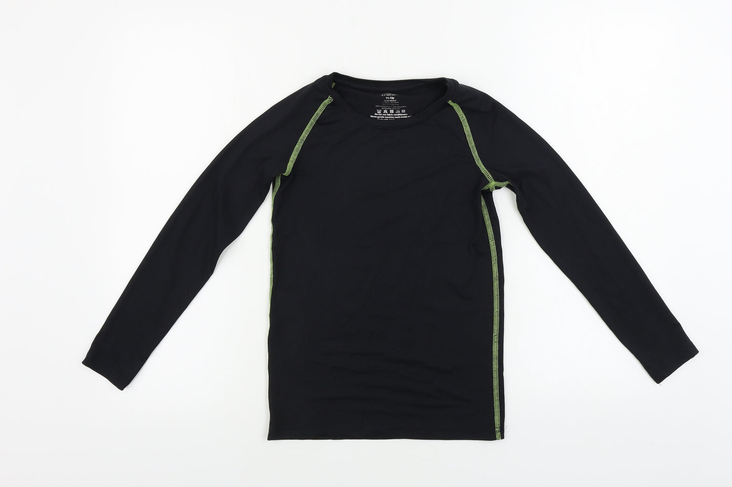 Crane Boys Black   Basic T-Shirt Size 11-12 Years