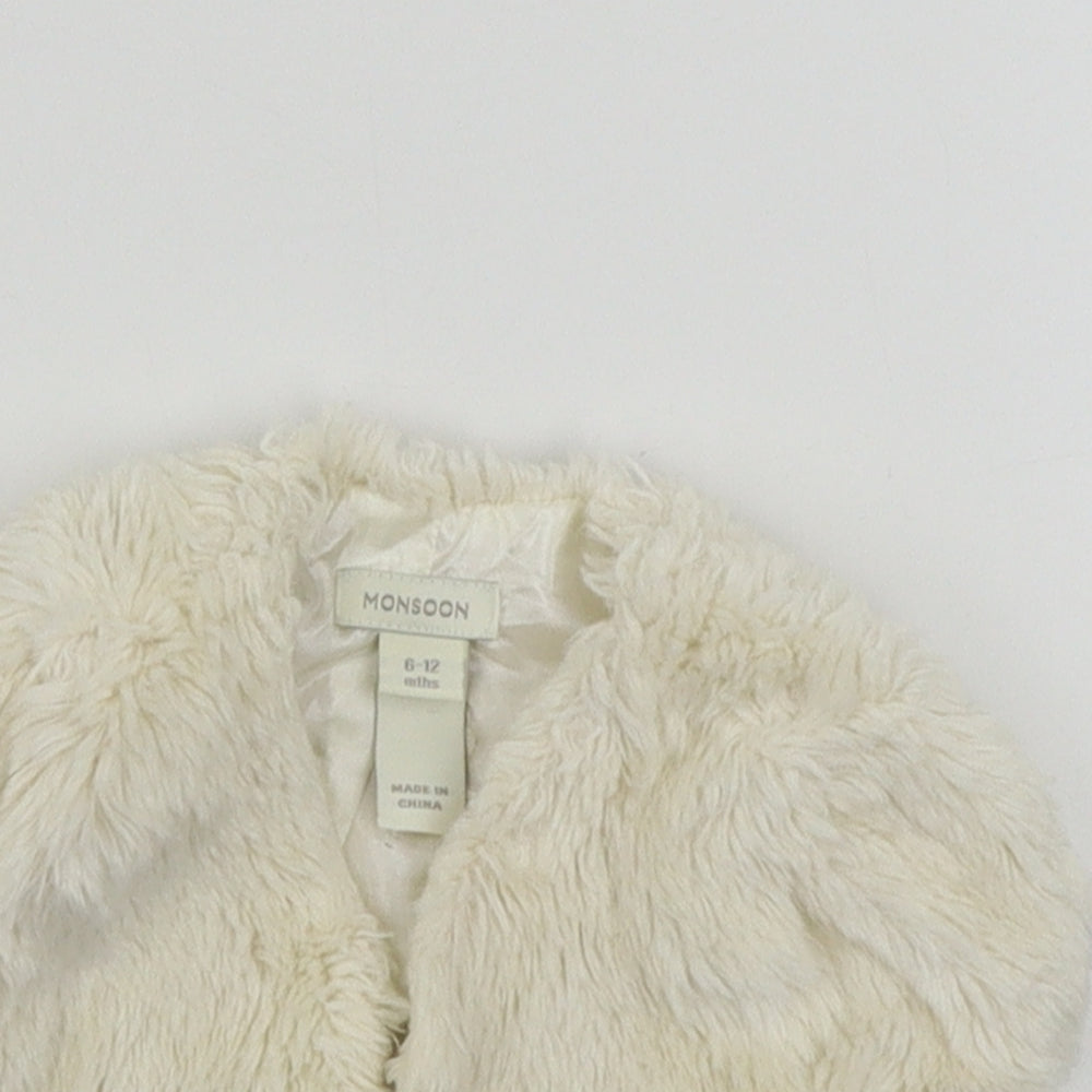 Monsoon  Girls Beige   Cardigan Jumper Size 9-12 Months