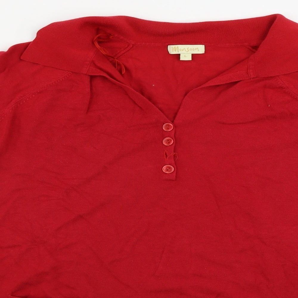Monsoon  Womens Red   Pullover Jumper Size L