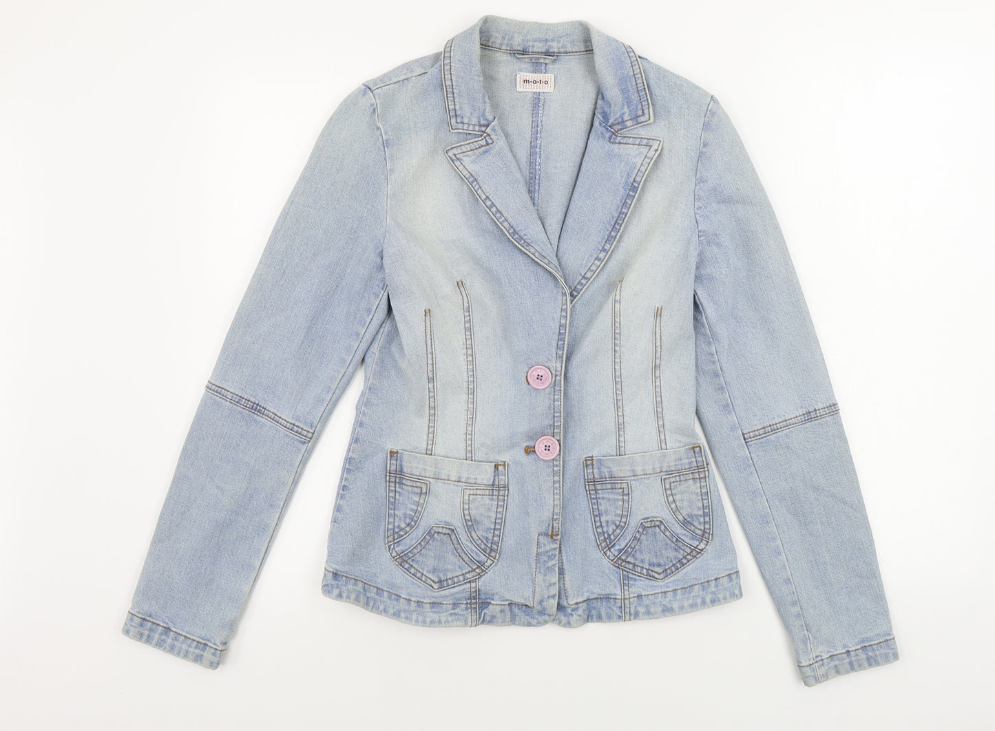 Moto Womens Blue   Jacket Coat Size 10