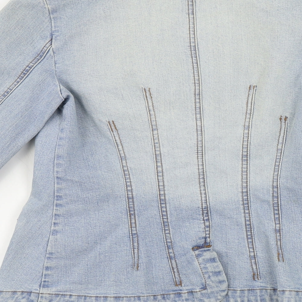 Moto Womens Blue   Jacket Coat Size 10