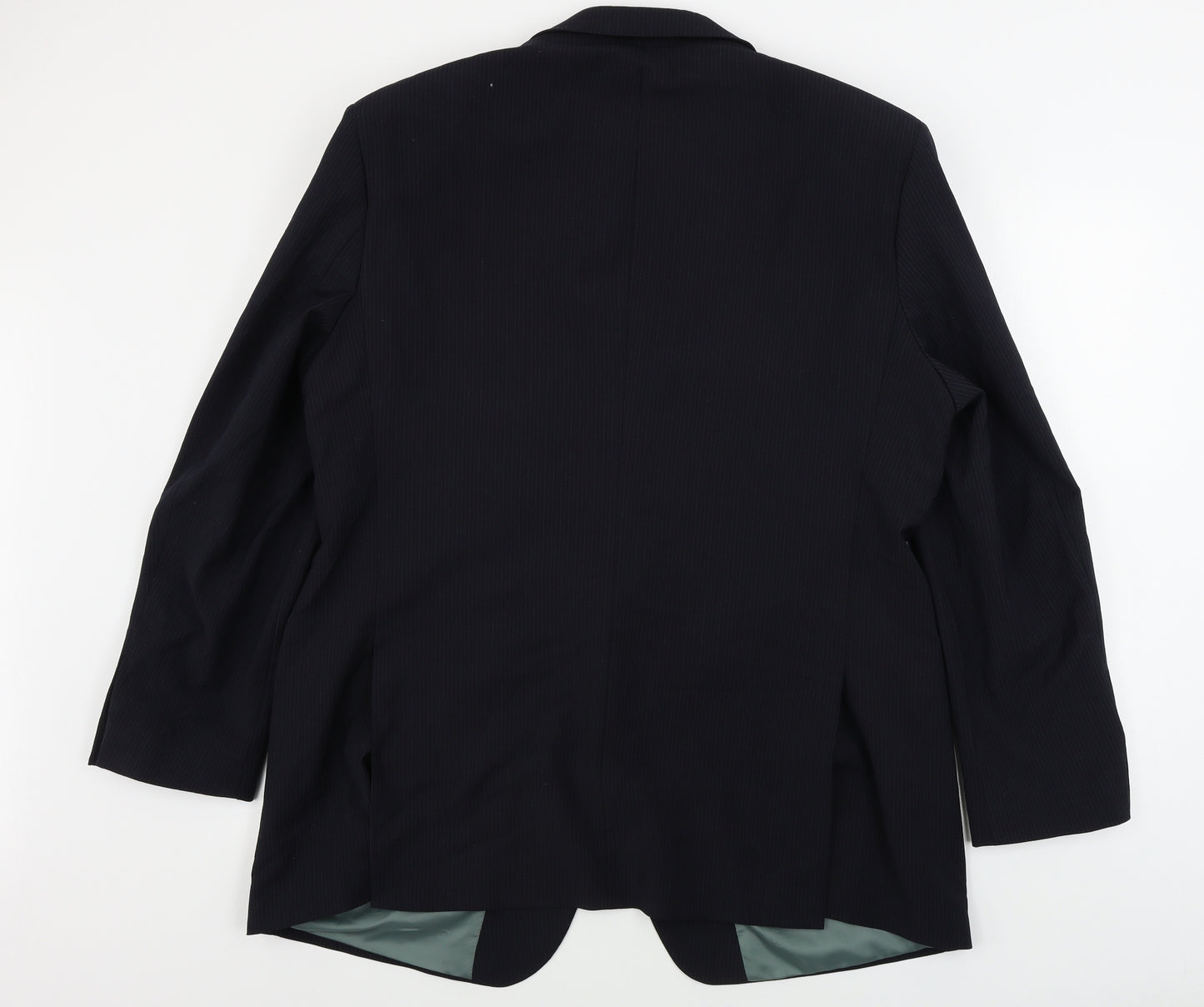 Impressions Mens Black Striped  Jacket Blazer Size 46