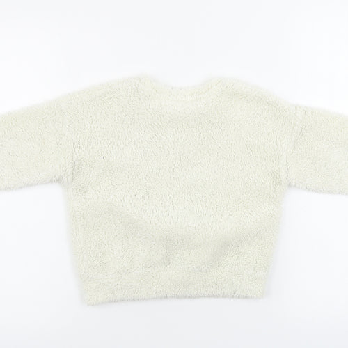 F&F  Girls Beige   Pullover Jumper Size 5-6 Years  - Christmas Jumper