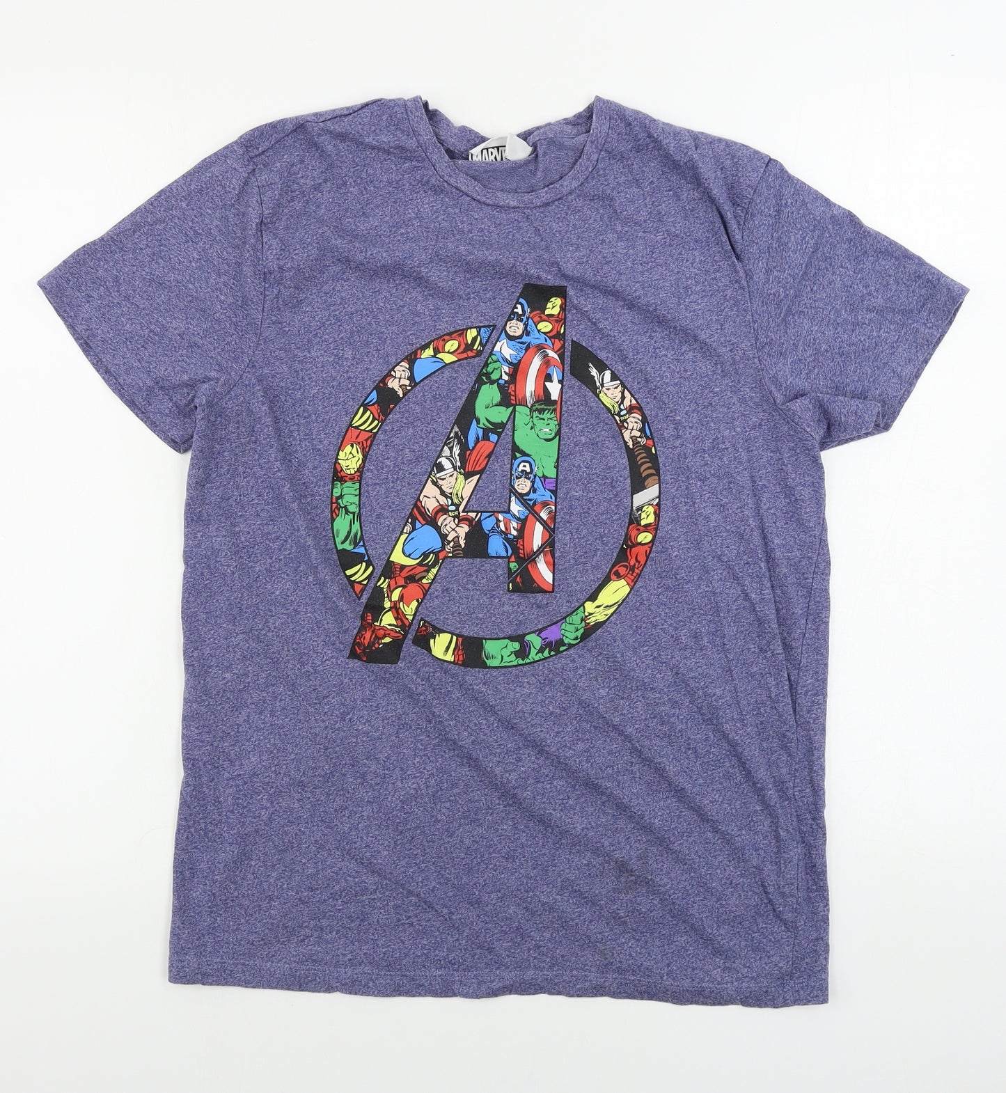 Marvel Mens Blue    T-Shirt Size L
