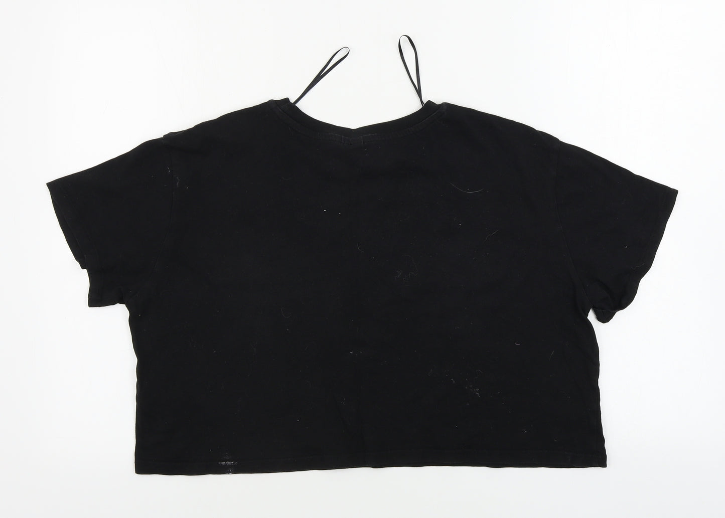 H&M  Womens Black   Basic T-Shirt Size L