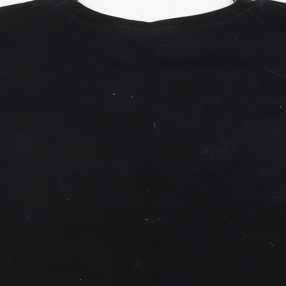 H&M  Womens Black   Basic T-Shirt Size L
