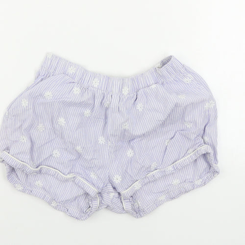 F&F  Womens Blue Floral  Sweat Shorts Size 6