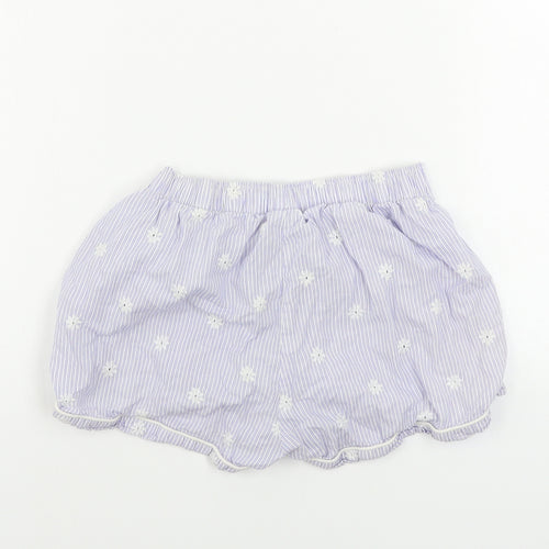 F&F  Womens Blue Floral  Sweat Shorts Size 6