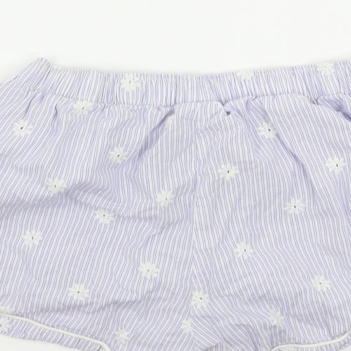 F&F  Womens Blue Floral  Sweat Shorts Size 6