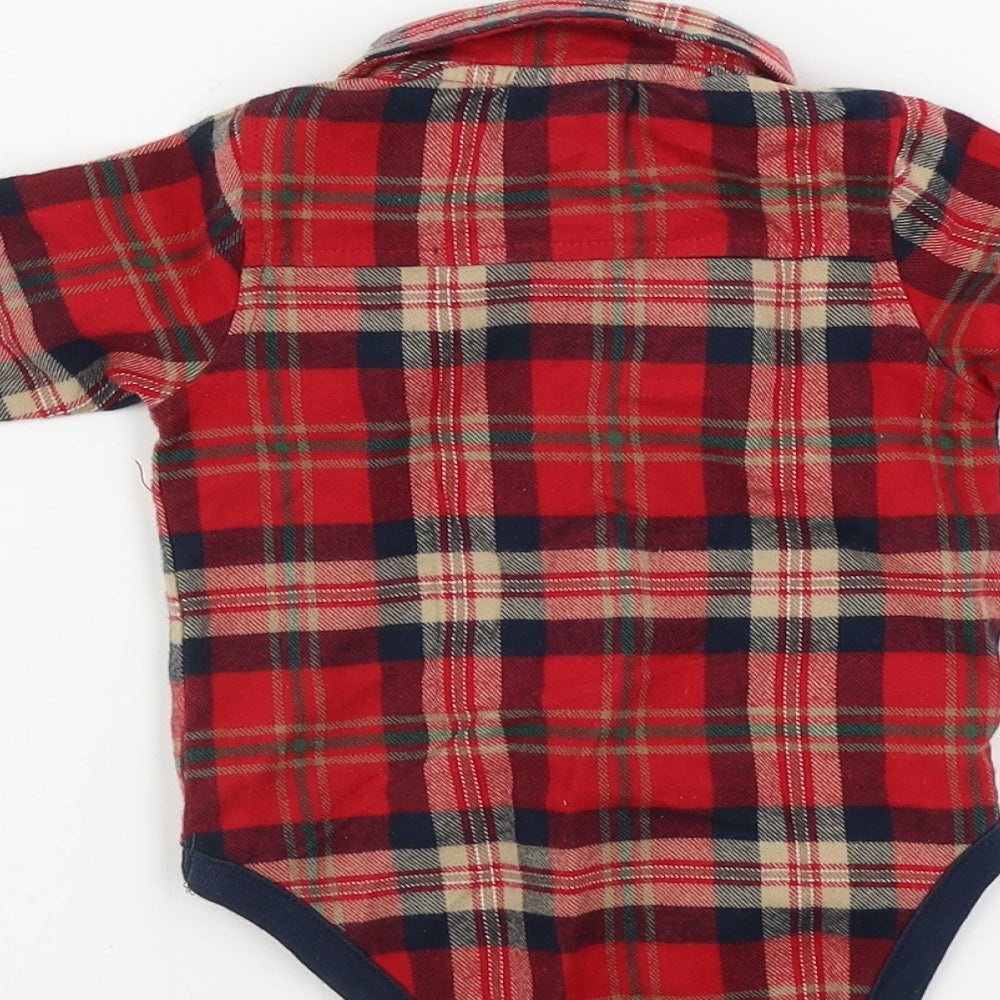 NEXT  Boys Red Check  Babygrow One-Piece Size 0-3 Months