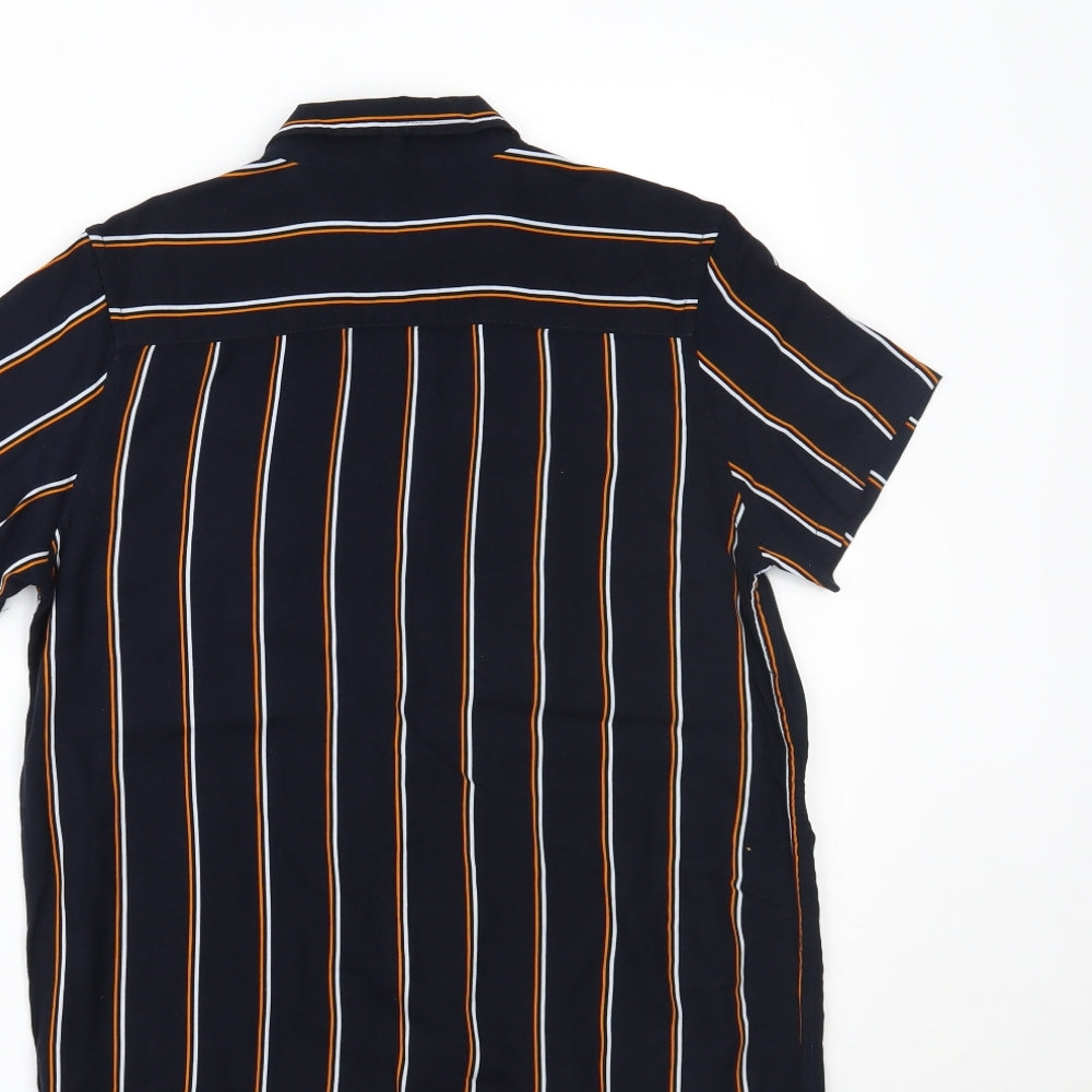 George Boys Blue Striped  Basic Button-Up Size 12-13 Years